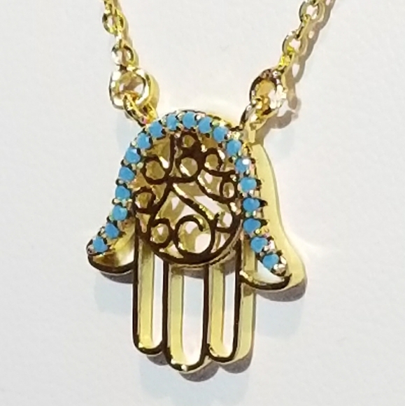 💖 New in Gift Box 🎁 Hamsa Hand Necklace - Picture 4 of 10